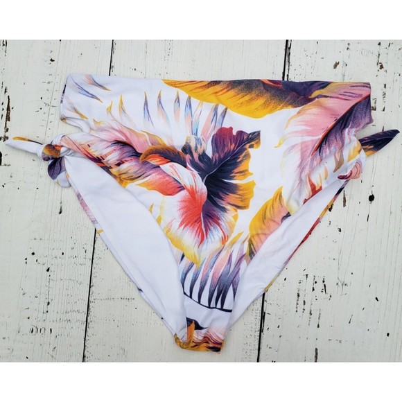 L* Space Leafy Bummin' Classic High-Waisted Bikini Bottom Women's Size Medium - Picture 3 of 5